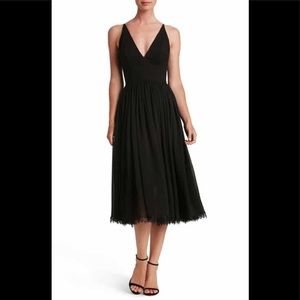 Dress The Population Alicia Mixed Media Midi Dress